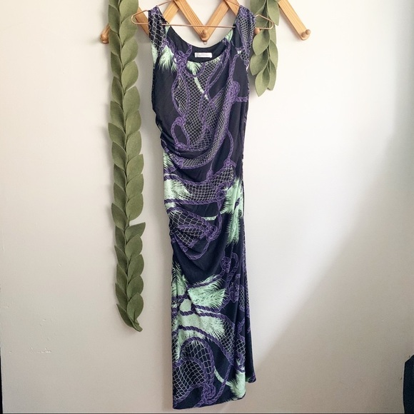 Versace Collection Tropical Print Dress